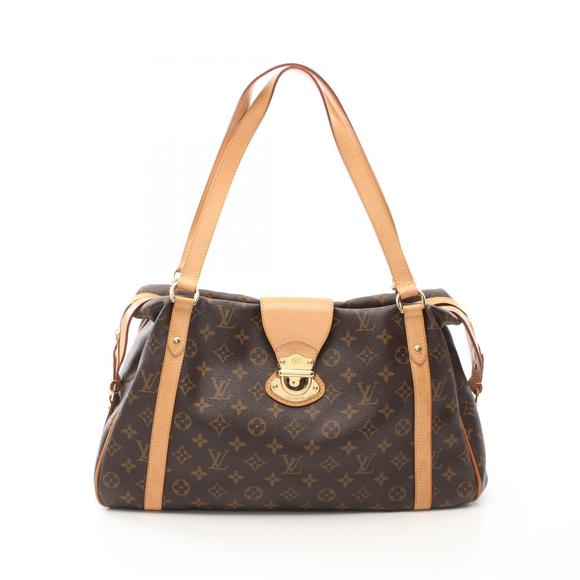 Louis Vuitton Stresa GM Shoulder Bag Leather Monogram Brown - Picture 1 of 7